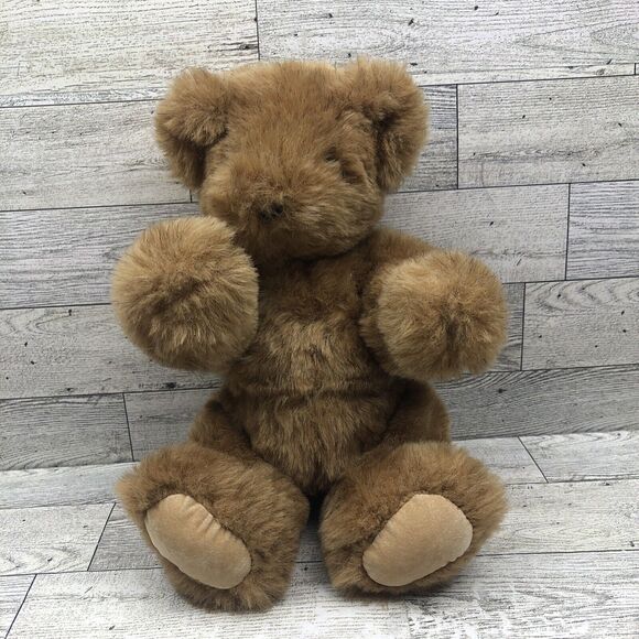 Vermont Teddy Bear Company Brown Bear Plush Jointed Handmade Stuffed Animal - Picture 1 of 8